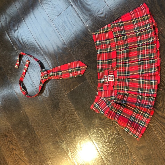 Other - Sexy school girl costume sz XS skirt and tie